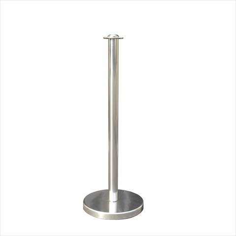 212 Main 12 in. Flat Base Economy Mirror Stainless Steel Post with Flat Post Ring