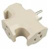 Master Electrician Heavy Duty 3 Outlet Adapter - Beige - Pack of 24 view 1