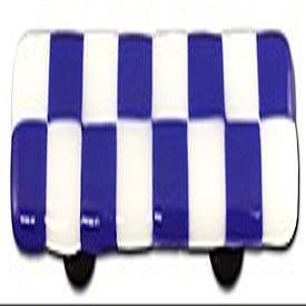 212 Main Li'l Squares Collection Glass Cabinet Pull - Cobalt Blue & White
