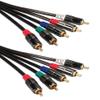25 ft. HDTV 5RCA Premium Component Audio & Video Combo Cable Kit - Smoke - 25 ft. view 1