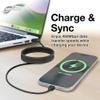 BoxWave Cable Compatible with Edifier W240TN - DirectSync - USB 3.0 A to USB 3.1 Type C, USB C Charge and Sync Cable - 6ft - Black view 3