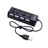 OSALADI USB Hub Port Splitter Individual Off Compact USB Divider for Laptop Computer and Travel Lightweight Design Black view 1