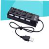 OSALADI USB Hub Port Splitter Individual Off Compact USB Divider for Laptop Computer and Travel Lightweight Design Black view 3