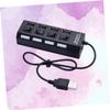OSALADI USB Hub Port Splitter Individual Off Compact USB Divider for Laptop Computer and Travel Lightweight Design Black view 4