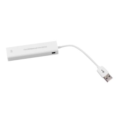 OSALADI 1pc USB Ethernet Adapter Port USB Hub Compact External Network Card for Pc Compatible Plug Play Supports White