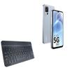 BoxWave Keyboard Compatible with Lava Blaze Pro 5G - SlimKeys Bluetooth Keyboard, Portable Thin with Chiclet-Style Keys - Jet Black view 1