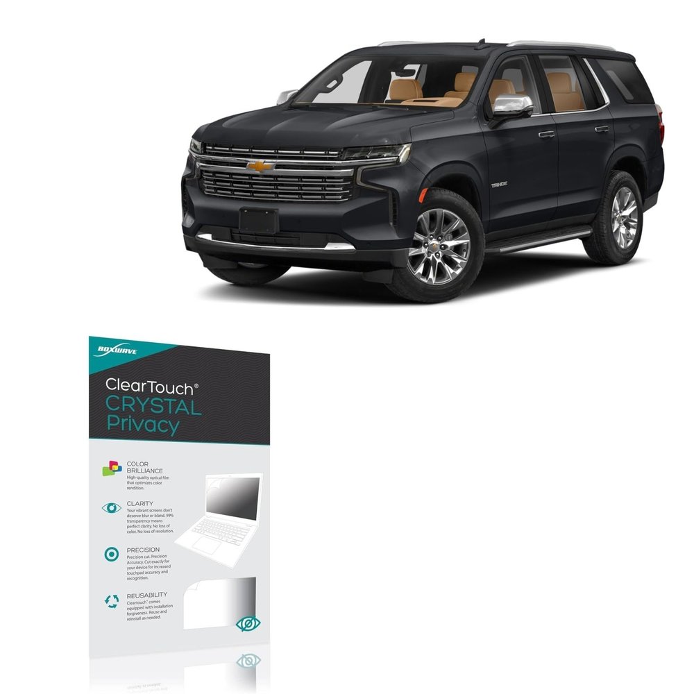 BoxWave Screen Protector Compatible with Chevrolet 2024 Tahoe Display (8 in) - ClearTouch Crystal Privacy (2-Pack), Privacy Screen Protector Flexible Film Clear
