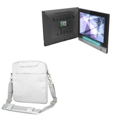 BoxWave Case Compatible with Glory Star Vega VID101 (10.1 in) - Encompass Urban Bag, Over Shoulder Messenger Straps Handle Bag Pockets - Cool Grey