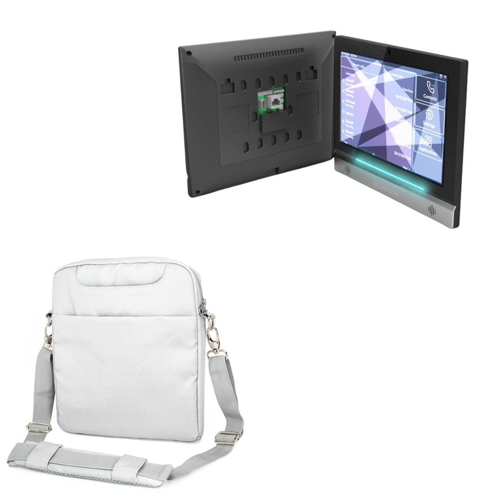 BoxWave Case Compatible with Glory Star Vega VID101 (10.1 in) - Encompass Urban Bag, Over Shoulder Messenger Straps Handle Bag Pockets - Cool Grey