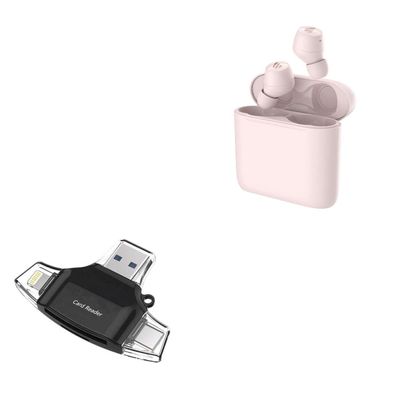 BoxWave Smart Gadget Compatible with Edifier to-U6+ - AllReader SD Card Reader, microSD Card Reader SD Compact USB - Jet Black