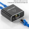Ethernet Splitter Adapter RJ45 Cable LAN Network Internet 1 in 2 Output with USB Type-C Power Cable for Cat5/5e/6/7/8 view 2