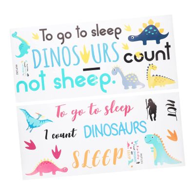 Zerodeko Dinosaur Design Wall Stickers 2 Sheets Removable Decal for Children's Bedroom Decor