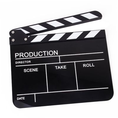 LALAFINA Acrylic Clapper Board for Film/tv Professional English Version 30x22.2cm Movie Clap-Stick
