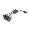 OSALADI 3-in-1 Micro USB Hub Adapter OTG Cable Fast Data Transfer TPE Mice Keyboards view 1
