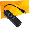 OSALADI USB to Ethernet Adapter with Gigabit LAN Port USB Hub for Desktop and Laptop Compatible with Windows Xp Black High-Speed Easy Installation view 2