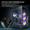Antec C3 ARGB, 3 x 120mm & 1 x 120mm ARGB PWM Fans Included, Up to 8 Fans Simultaneously, Type-CSeamless Tempered Glass Front & Side Panels, 360mm Radiator Support, Mid-Tower ATX PC Case view 2