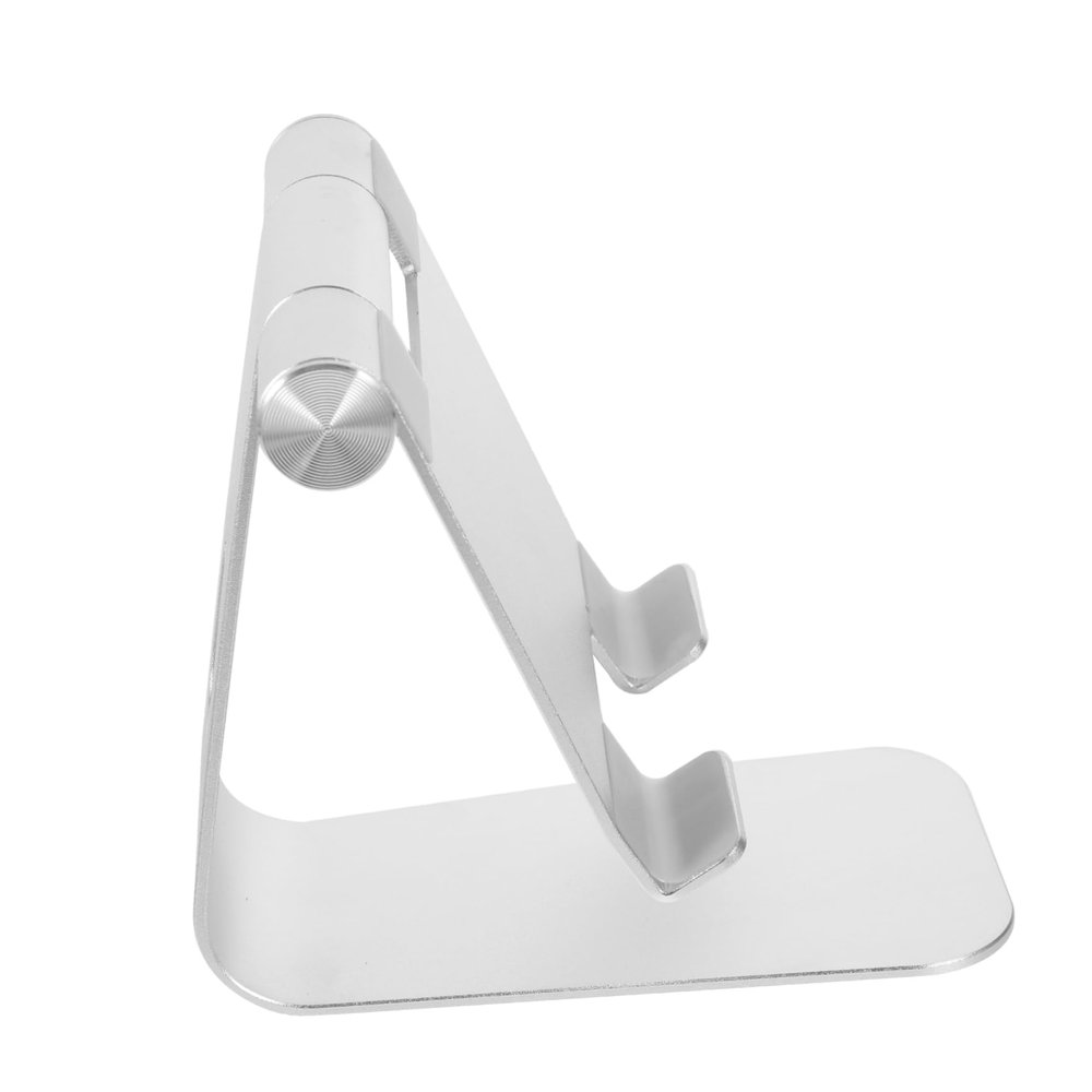 OSALADI Desktop Tablet Stand Multi-Angle Adjustable Holder Lightweight Aluminum Charging Dock Sticky Suction Base for Phones E-Readers and Tablets Silver Finish