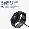 kwmobile Charger Cord Compatible with iTOUCH Air 3 / Sport 3 / AIR SE/Explorer 3 - Charger for Smart Watch USB Cable - Black view 2