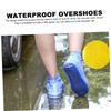 LIOOBO 3pairs Silicone Shoe Covers Reusable Rainproof Overshoes for Men and Women Non-Slip Elastic Design view 2