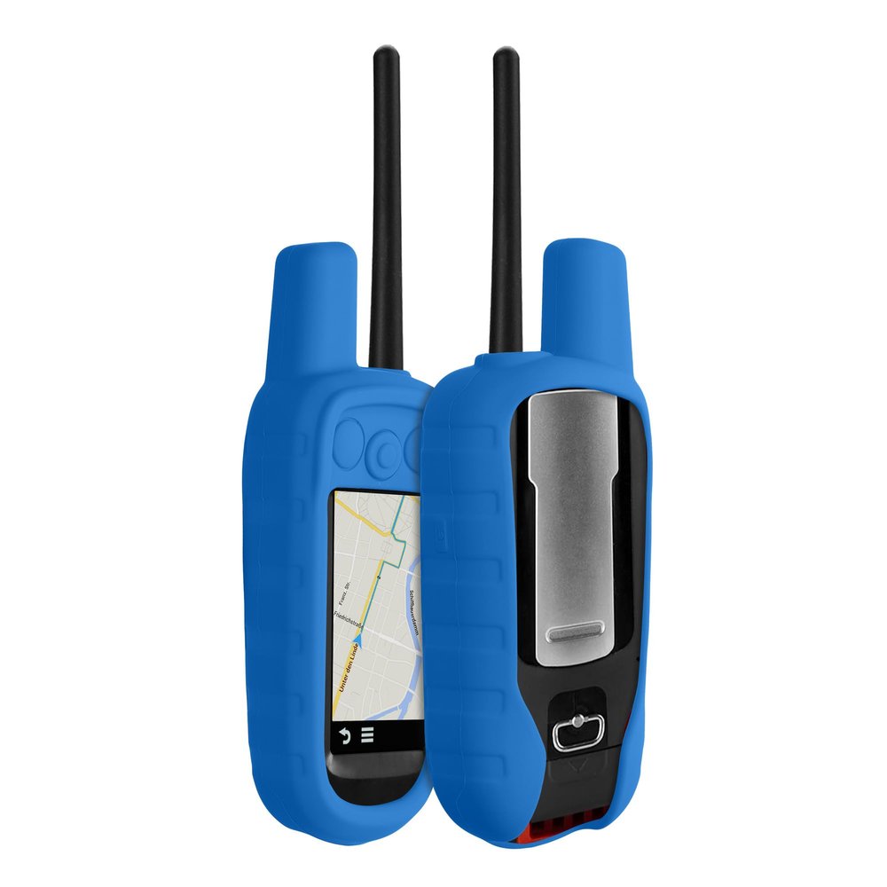 kwmobile Case Compatible with Garmin Alpha 100 - GPS Handset Navigation System Soft Silicone Skin Protective Cover - Blue