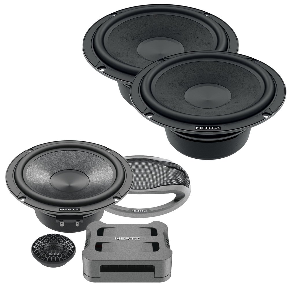 Hertz Cento CK 165 6 1/2" 2-Way Components Pair with a Pair of CX 165 2-Way Coax Speakers