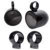 Rockville MAC90B Bundle: (2) 8 in Black Aluminum Wakeboard Tower Speaker Pod Enclosures, (2) MacSwivelB 360 Degree Rotation Swivel Clamp Mounts, 4-Items view 1