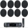 Rockville RPA60BT V2 Bundle: 1000-Watt 2-Channel USB Bluetooth DJ/Pro/Karaoke Amplifier Mixer, (8) HC55-16 Black 5.25 in 300-Watt in-Ceiling Home Theater Speakers, for Restaurant/Bar, 9-Items view 1