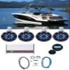 Audiosavings Bundle (2)Pair KICKER 45KMTC65 Wakeboard Tower Speakers bundle with (1) RV RGHR2 Marine Gauge Hole Receiver & (1)MTX WET75.4 4-Channel Amplifier &(1)RV RMWK8 Amplifier Wire Kit (items 7) view 1