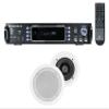 Rockville HC55 Bundle: (2) 5.25" 300W Peak / 120W RMS Per Pair in-Ceiling Home Theater Speakers, RPA60BT V2 1000-Watt 2-Channel USB Bluetooth Receiver Amplifier Mixer, 3-Items view 1