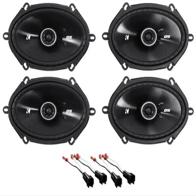 Audiosavings Bundle (2) Pair Kicker 43DSC6804 Stereo Speakers Bundle with (2) METRA 72-5512 Wire Harness Connector for 08-10 Ford F-250/350/450/550 & (1) METRA 82-5600 Speaker Brackets (Items 7)
