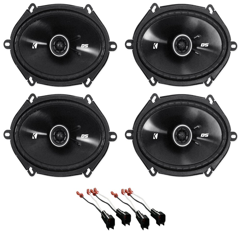 Audiosavings Bundle (2) Pair Kicker 43DSC6804 Stereo Speakers Bundle with (2) METRA 72-5512 Wire Harness Connector for 08-10 Ford F-250/350/450/550 & (1) METRA 82-5600 Speaker Brackets (Items 7)