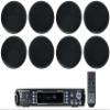 Rockville RPA60BT V2 Bundle: 1000W 2-Channel Karaoke Receiver Amplifier Mixer Bluetooth/USB, (4) Pairs HC85-16 Black 8" in-Ceiling Home Theater Speakers 16-Ohm, 5-Items view 1