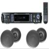 Rockville RPA60BT V2 Bundle: 1000W 2-Ch USB Bluetooth Karaoke DJ Receiver Amplifier, (2) Pair of HC85 8" in-Ceiling Home Theater Speakers, 8-Ohm, Black, 3 Items view 1