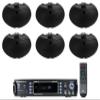 Rockville RPA60BT V2 Bundle: 1000W Bluetooth USB Home Stereo Amplifier Mixer with Mic, (6) D4-16 Black Dual 4-Inch 200W Peak/50W RMS 16-Ohm Outdoor Patio Restaurant Wall Mount Speakers, 7-Items view 1