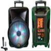 MR DJ DJ12BAT+ 12" Portable Bluetooth Speaker + Speaker Stand + 18-LED Moving Head DJ Light view 4
