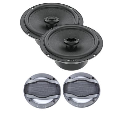 Hertz Cento CX 165 6 1/2" 2-Way Coax Pair with 1 Set CG 165 Grills