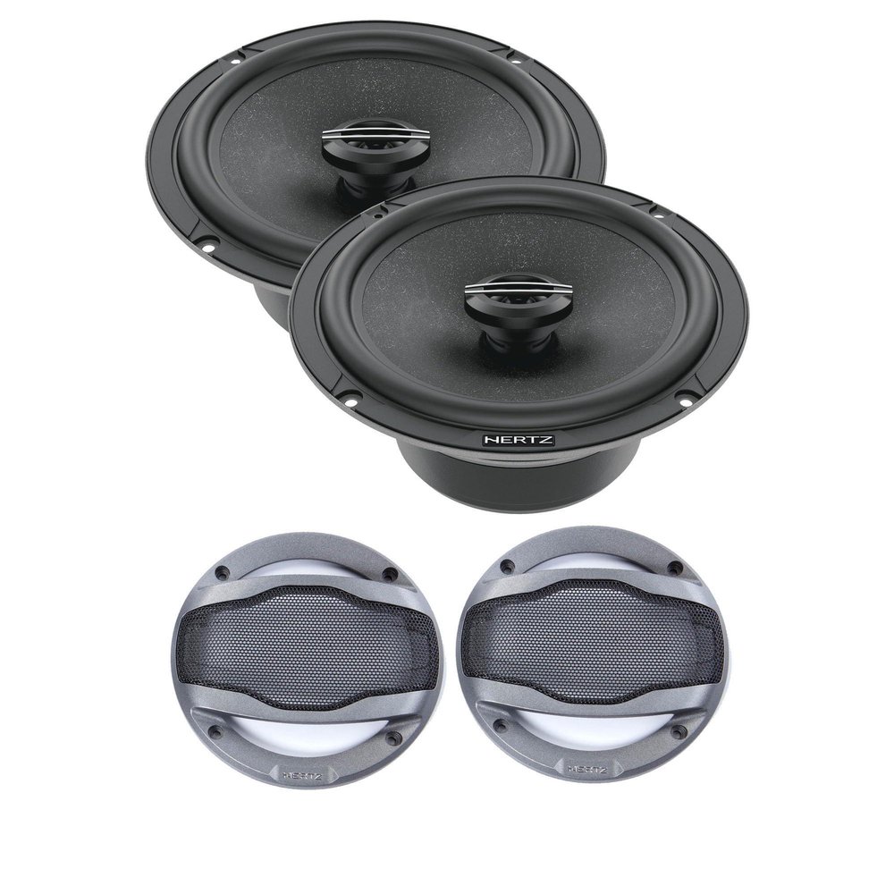 Hertz Cento CX 165 6 1/2" 2-Way Coax Pair with 1 Set CG 165 Grills