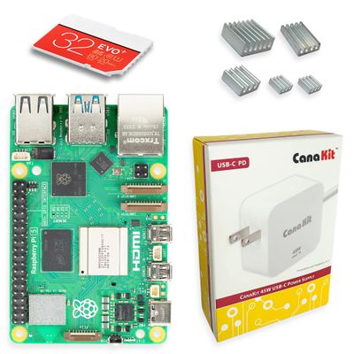 CanaKit Raspberry Pi 5 Basic Kit (8GB RAM | 32GB SD Card)
