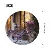 2 PCS Mousepad with Non-Slip Rubber Base 8" Round Mouse-Mat with Stitched Edge Purple Bike by The Window Gaming Mousepad for Wireless Mouses Computer Laptop Home Office Desk Pad view 2