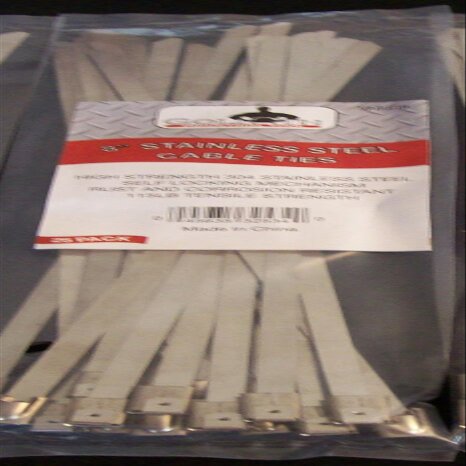 25 INDUSTRIAL 8" STAINLESS STEEL WIRE CABLE ZIP TIES STRAPS WHOLESALE Index-PRO-Z1-36