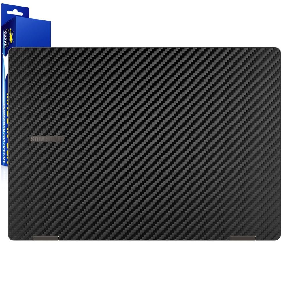 ArmorSuit MilitaryShield Black Carbon Fiber Skin Vinyl Wrap for Samsung Galaxy Book3 360 [13.3-Inch] (2023) - Lid