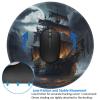 2 PCS Mousepad with Non-Slip Rubber Base 8" Round Mouse-Mat with Stitched Edge Pirate Sailboat Full Moon Gaming Mousepad for Wireless Mouses Computer Laptop Home Office Desk Pad view 3