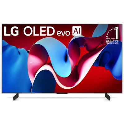 LG 42-Inch Class OLED evo C4 Series Smart TV 4K Processor Flat Screen with Magic Remote AI-Powered with Alexa Built-in (OLED42C4PUA, 2024)