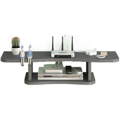 GERRIT Cable Organizer Box Router Placement Rack TV Set-top Box Shelf Wall-Mounted WiFi TV Cabinet Storage Support Bracket Cable Management Box (Color : 2, Size : L) (Color : 2, Size : Medium)