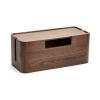 GERRIT Cable Organizer Box Wooden Cable Management Boxes Organizer Large Capacity Walnut Cable Organizer with Strong Magnetic Cover Home Office Cable Organizer Box Hiding Box Cable Management Box view 1