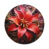 1 Mousepad with Non-Slip Rubber Base 8" Round Mouse-Mat with Stitched Edge Red Flower Art Gaming Mousepad for Wireless Mouses Computer Laptop Home Office Desk Pad view 1