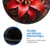 1 Mousepad with Non-Slip Rubber Base 8" Round Mouse-Mat with Stitched Edge Red Flower Art Gaming Mousepad for Wireless Mouses Computer Laptop Home Office Desk Pad view 4