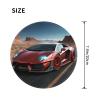 2 PCS Mousepad with Non-Slip Rubber Base 8" Round Mouse-Mat with Stitched Edge Red Race Car Gaming Mousepad for Wireless Mouses Computer Laptop Home Office Desk Pad view 2