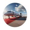 1 Mousepad with Non-Slip Rubber Base 8" Round Mouse-Mat with Stitched Edge Red Carpet Airplane Gaming Mousepad for Wireless Mouses Computer Laptop Home Office Desk Pad view 1
