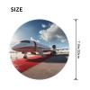 1 Mousepad with Non-Slip Rubber Base 8" Round Mouse-Mat with Stitched Edge Red Carpet Airplane Gaming Mousepad for Wireless Mouses Computer Laptop Home Office Desk Pad view 2